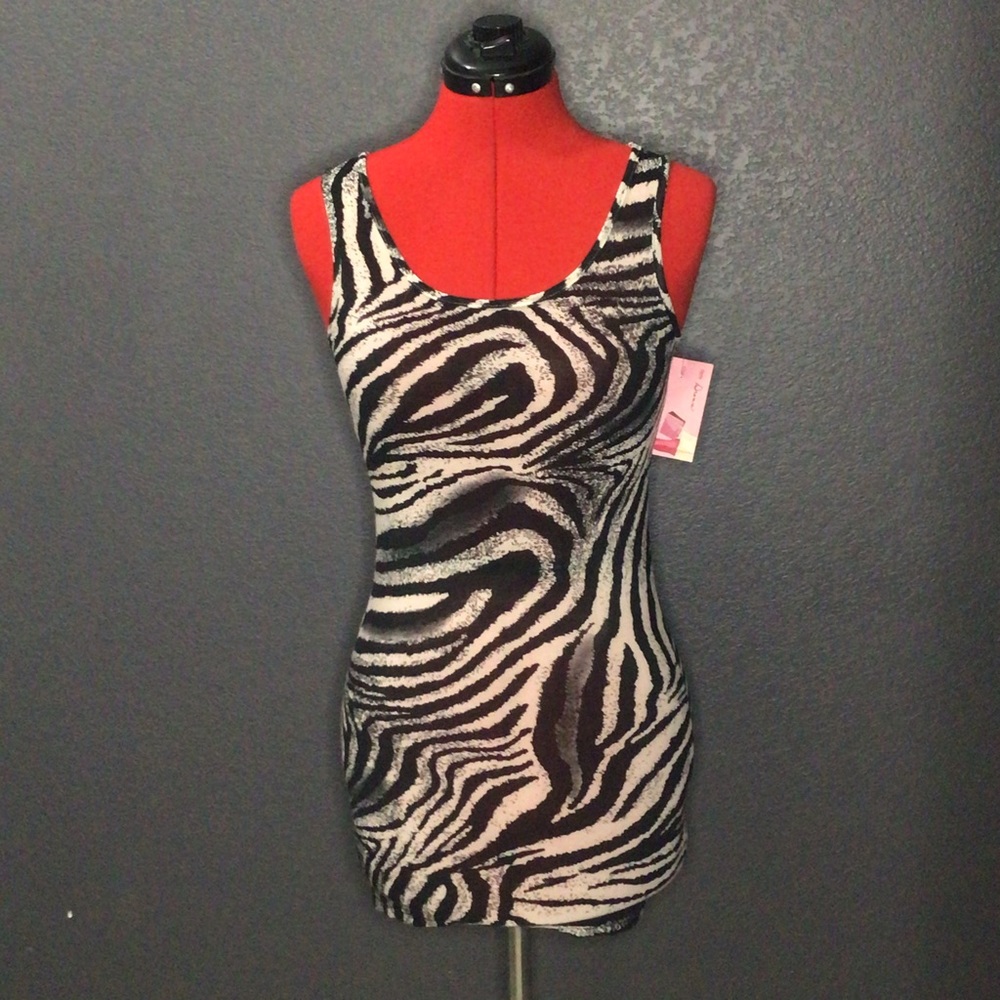 Zebra print bodycon dress